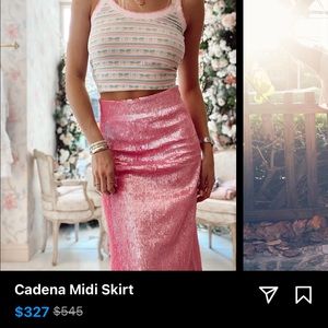 ISO!! LOVESHACK FANCY CADENA SKIRT IN HOT PINK SIZE 00